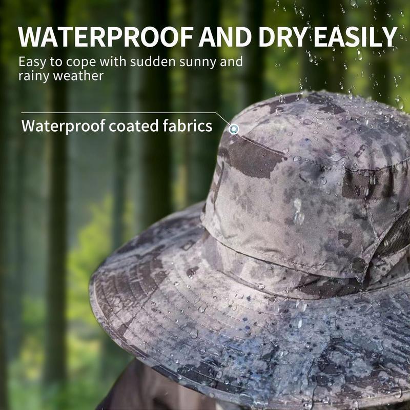 Father's Day Gift Swimming Cap Men's Outdoor Wide Brim Sun Hat with Solar Fan Wide Brim Solar Fan Outdoor Fishing Hat Solar USB Charging Desktop Sun Hat 2
