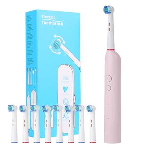 Electric Toothbrush with 8 Counts Brush Heads, 1 Box Waterproof Sonic Toothbrush, Rechargeable Toothbrush for Adults, Teeth Cleansing Toothbrush Set