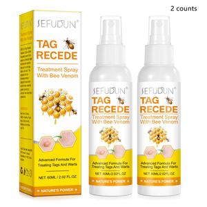 Bee Venom Wart Removal Spray, 2 Counts Skin Tag Removal Spray, Suitable for All Skin Types, Skin Care Product for Women & Men