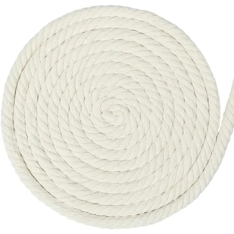 tenn well 10mm Cotton Rope, 33 Feet Thick Multifunctional Craft Rope for Macrame Knitting, Wall Hangings DIY Crafts and Decoration (Beige) 4