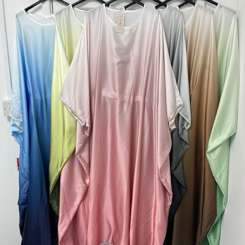 Ombré coloured kaftan with inner elastic 0