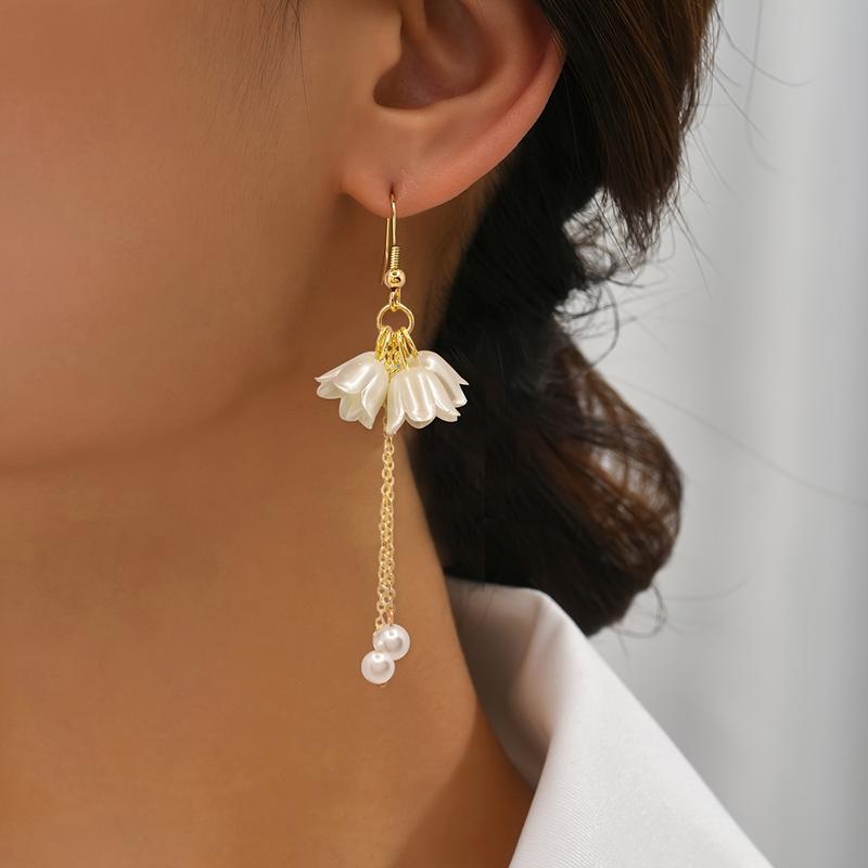 Charming Lily of Valley Dangle Earrings - Handmade Resin Jewelry for Her - Stylish, Lightweight & Eye-Catching Design - Perfect Vacation Accessory or Special Gift for Women 4
