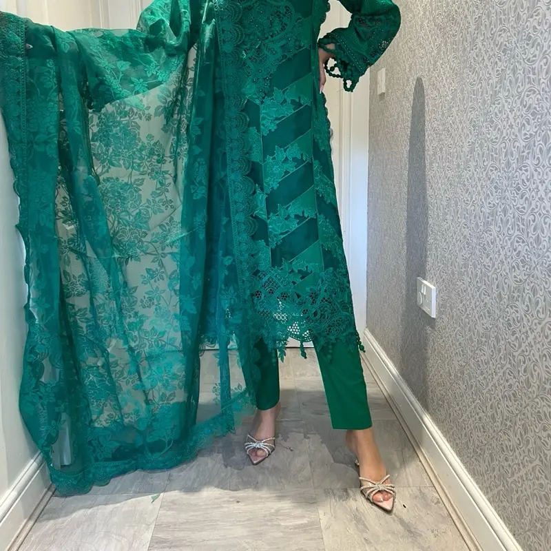 Emerald Maria b inspired luxury embroidered outfit 4