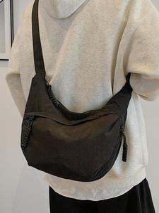 Men's Casual Plain Color Crossbody Bag, Lightweight Shoulder Bag, Fashionable Sling Bag for Daily Commuting & Travel Use