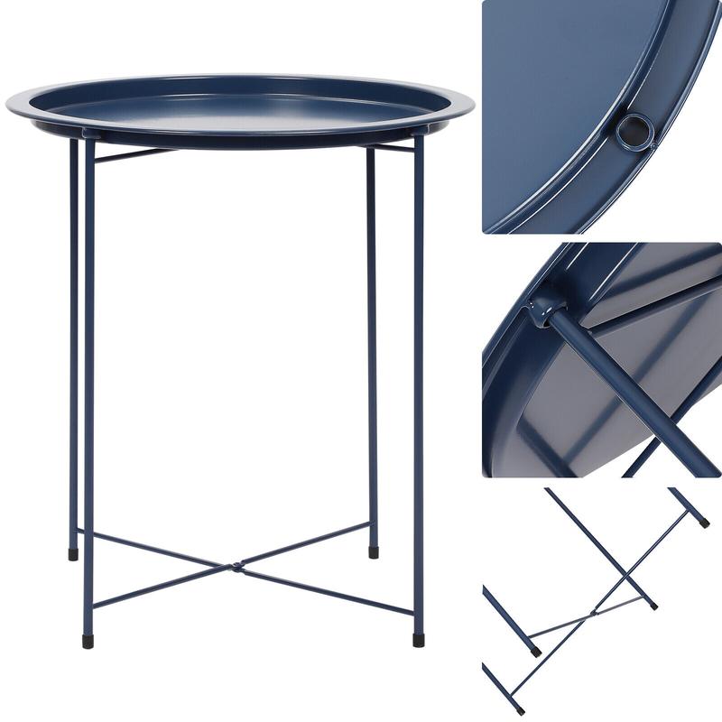 Butlers Tray Table Top Side Table Foldable Living Room White Grey - Stylish and Multi-functional Table for Indoor Use 6
