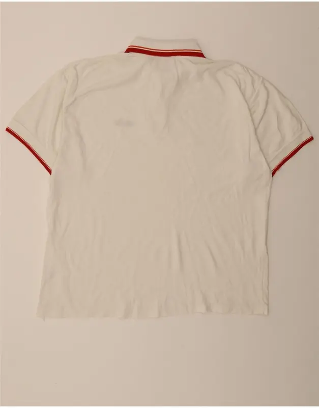 Pre-Owned Vintage ELLESSE Mens Polo Shirt 2XL White Cotton 2