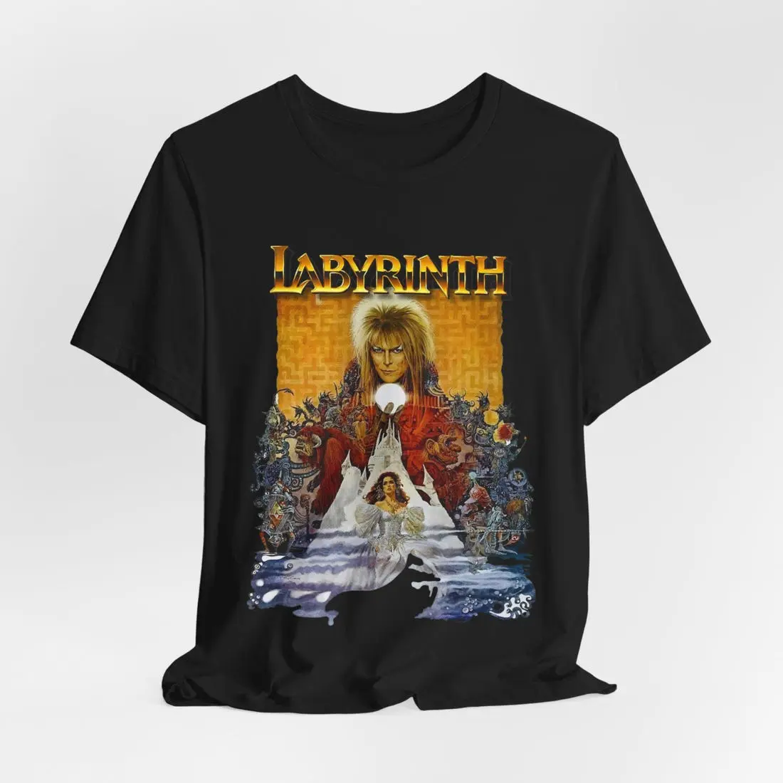 LABYRINTH Tshirt T-shirt T shirt Vintage Aesthetic Movie Poster Tee 1980s Shirt DAVID BOWIE