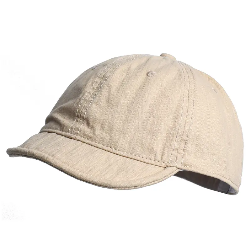 Vintage Short Brim Cotton Baseball Cap Men Women Dad Hat Adjustable Trucker Style Low Profile Caps 3