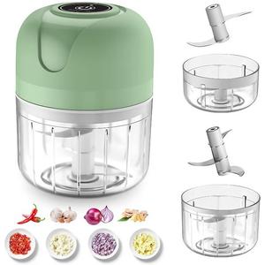 Electric Mini Garlic Chopper, 1 Count USB Rechargeable Wireless Multifunctional Food Chopper, Vegetable Chopper, Food Processor for Garlic, Pepper, Vegetable, Nuts, Meat