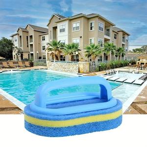 Sponge Cleaning Brush with Handle for Home Wall Tile and Bathroom
