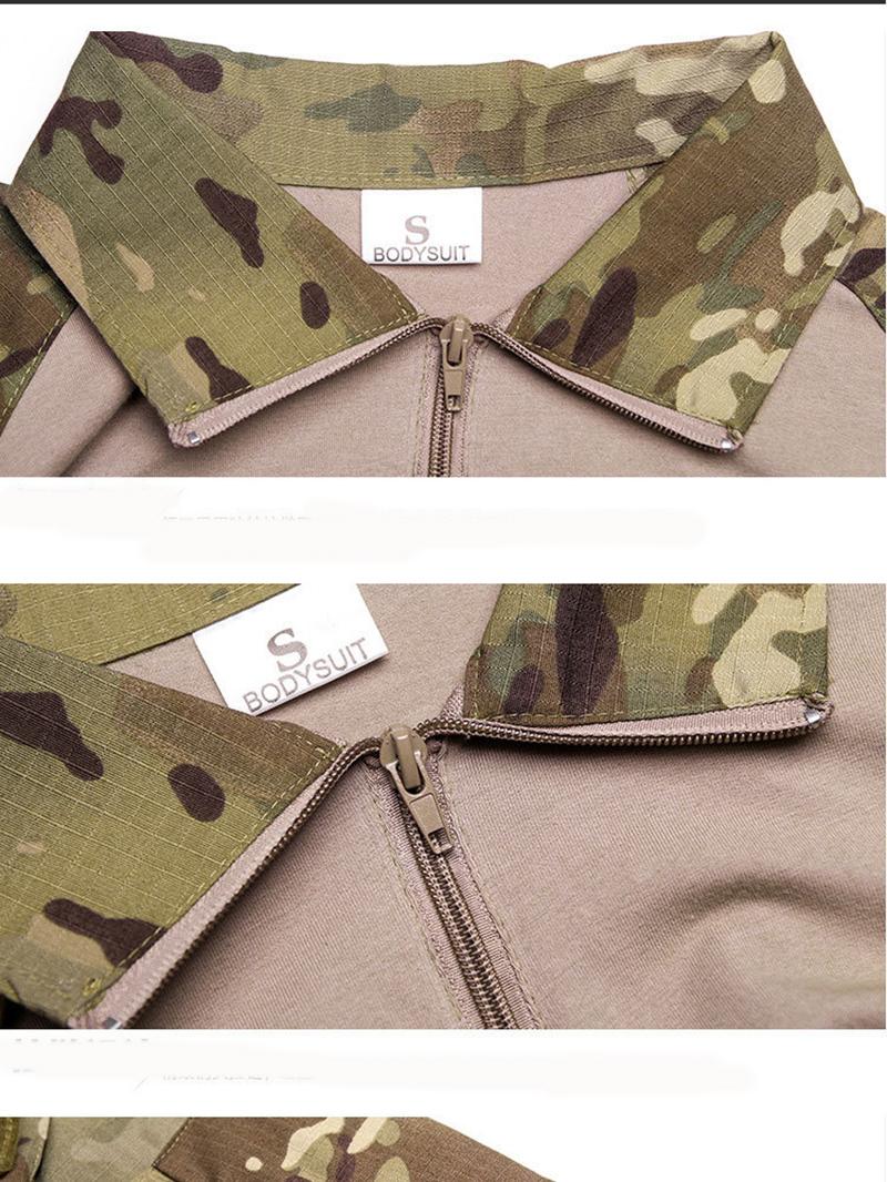 Product Introduction of Men's Outdoor Tactical Hiking T-Shirts,Hunting  Camouflage Long Sleeve Hunting Climbing Shirt,Male Breathable Sport Clothes 5