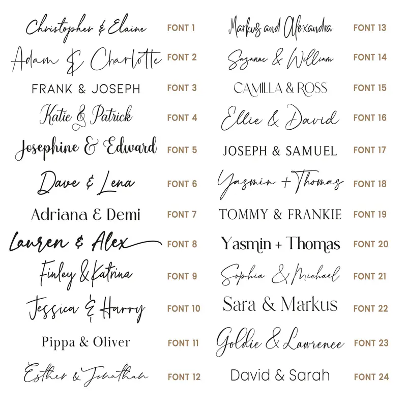 Luxury Arch Top Wedding Place Names 6