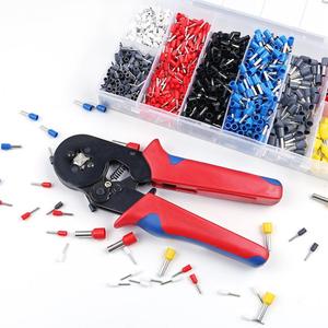 Wire Crimping Tool Kit, Wire Crimping Pliers with 1200 Pressed Terminals, Multifunctional Hand Tool for Electrician, Modification Worker and Construction Worker, Hardware, Industrial