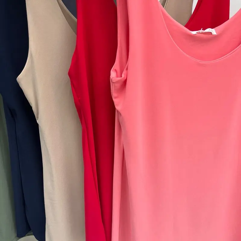 VIRGO BOUTIQUE - ROUND NECK THICK STRAP VEST - SLINKY STRETCH BASIC VEST 2
