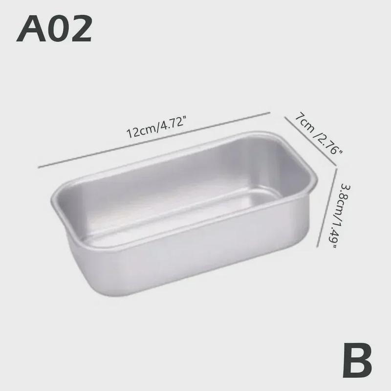 Aluminium Alloy Rectangular Bread Mold Non-Stick Cake Pan Mini Toast Mold Cake Baking Tray Loaf Kitchen Baking Tools Bakeware 6