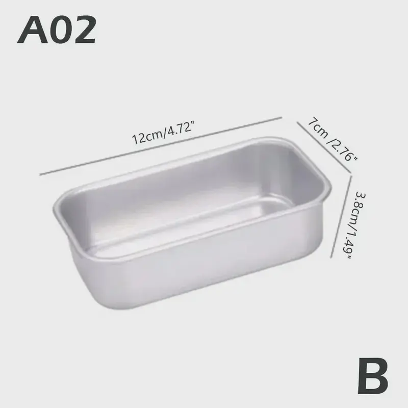Aluminium Alloy Rectangular Bread Mold Non-Stick Cake Pan Mini Toast Mold Cake Baking Tray Loaf Kitchen Baking Tools Bakeware 6
