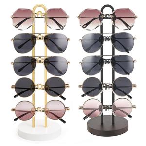 Sunglasses Display Stand, 1 Count Sunglasses Storage Rack with Wooden Base, Eyeglasses Holder, Home Organizer for Desktop, Bedroom, Living Room, Storage Accessories