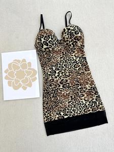 Women's Sexy Multicolor Leopard Print Adjustable Strap Push Up Shapewear Slip, Casual Soft Cami Bodycon Shapewear For Daily Wear, Women's Shapewear For All Seasons