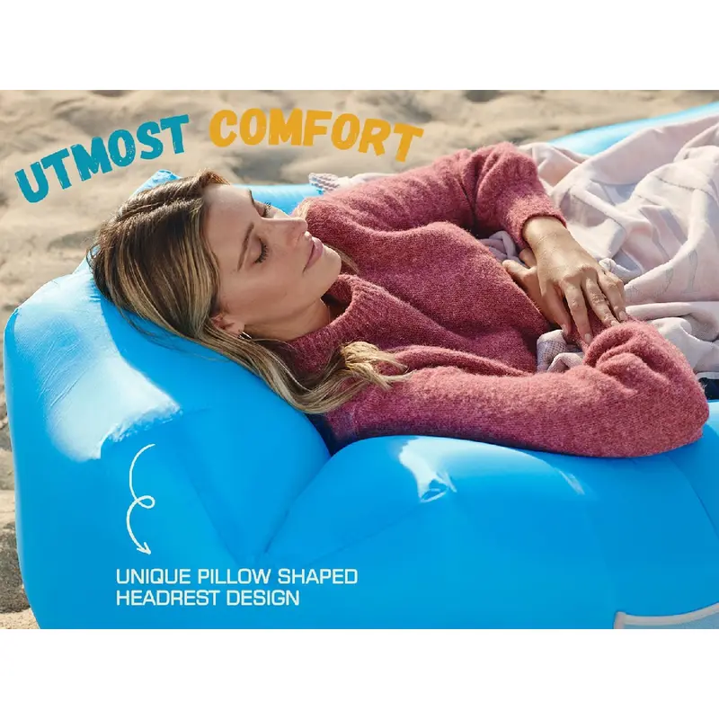 2025-New Inflatable Lounger Air Sofa Hammock-Portable,Water Proof& Anti-Air Leaking Design-Ideal Couch for Backyard Lakeside Beach Traveling Camping Picnics & Music Festivals 5