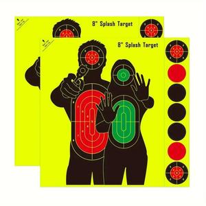 Shooting Target Sticker, 20 Sheets/pack Replaceable Target Paper, Archery Target Paper, Outdoor Archery Training Paper, Target Paper for Archery, Bow, Darts, Air Rifle