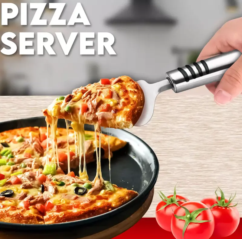 Pizza Server Stainless Steel Cake Pie Spatula Cake Dessert Server Tool UK 3