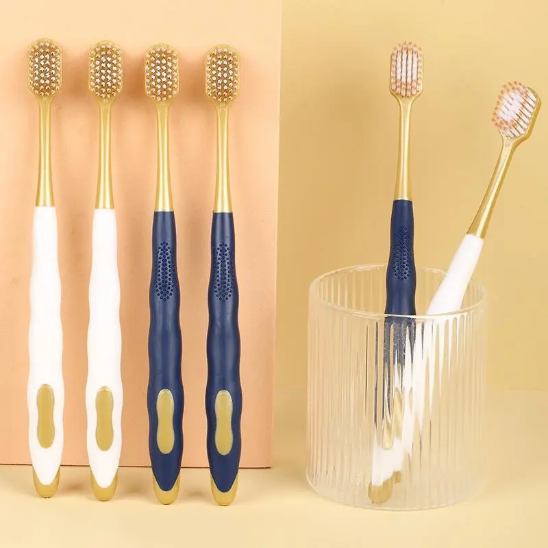 Medium Soft Bristle Toothbrush Set, 6 Counts/setPortable Toothbrushes, Toothbrush Kit for Home& Travel, Daily Oral Care Products