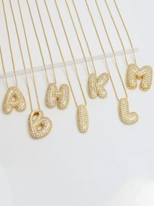 Bubble Letter Design Pendant Necklace for Women & Girls, Fashion Jewelry for Party, Daily Clothing Decor, Trendy All-match & Exquisite Jewelry for Birthday Gift