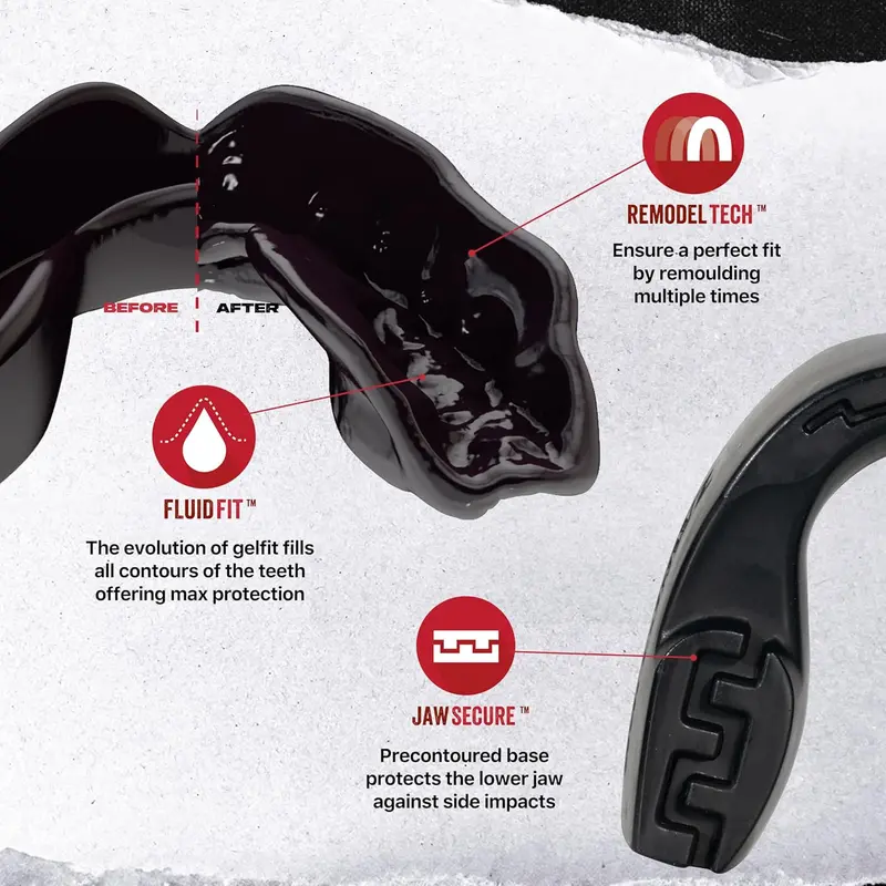 Mouthguard Slim Fit, Adult and Junior Gum Shield with Case for Boxing, MMA, Rugby, Martial Arts, Judo, Karate, Hockey and All Contact Sports 2