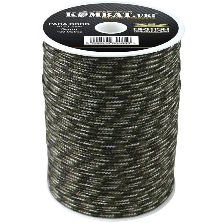 Kombat UK Paracord - 100m Reel - BTP