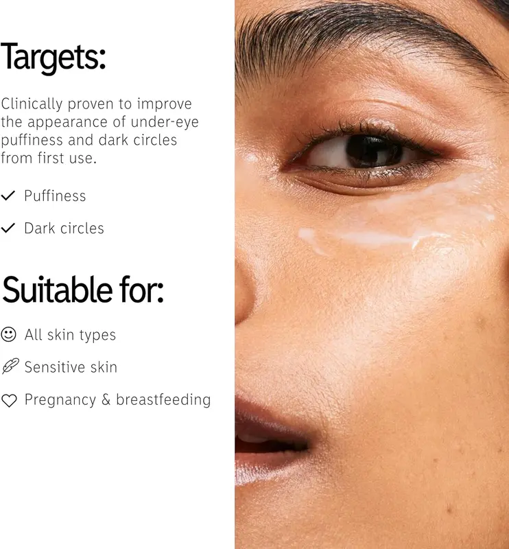 The INKEY List Caffeine Eye Cream 15ml – Brightens Dark Circles, Depuffs Eyes | Fragrance-Free, Vegan, For All Skin Types 2