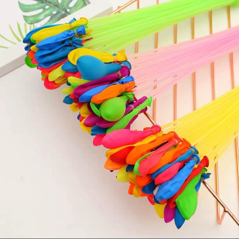 111-999 Pcs Colourful Self Sealing Magic Biodegradable Latex Small Water Balloons with Rapid Fill Hose attAchment, Self Tie Rubber-band. Perfect for Outdoor Games and Parties. 4
