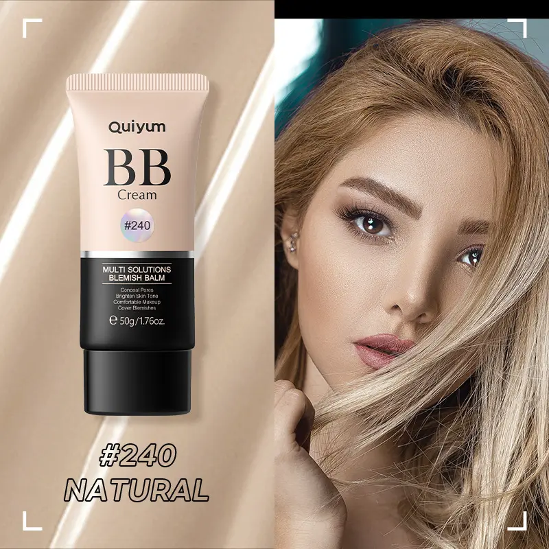 BB Cream Light, Hydrating Full-Coverage Foundation & Concealer, Color Correcting Cream, Tinted Moisturiser with SPF 50 face  foundation 8