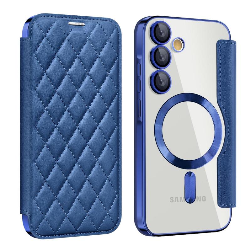 Product Introduction of [Suitable for S25 Plus Magnetic Case] Flip Cover Plated Artificial Leather Magnetic Transparent Mobile Phone Case Suitable for Samsung s25 PLUS S24 Ultra S23 FE S22 Plus A55 A35 A15 A05 A05S Slot Card Wallet Mobile Phone Case Protection Cellphone Protecti 8