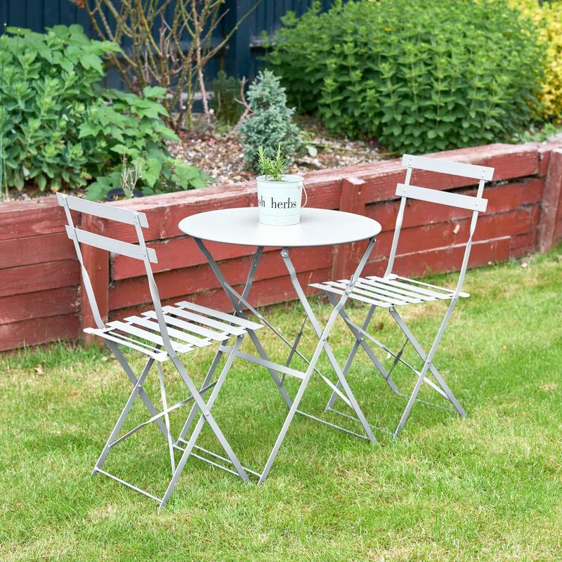 Garden Bistro Set Metal 3 Pieces - Manarola 2