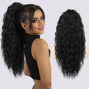22 Inch Long Wavy Ponytail Extension, Natural Looking Synthetic Hairpiece for Daily Use, Fluffy Hairpiece for Women, Hairstyles, Ponytailwig, Wave Wig, Curly Hair