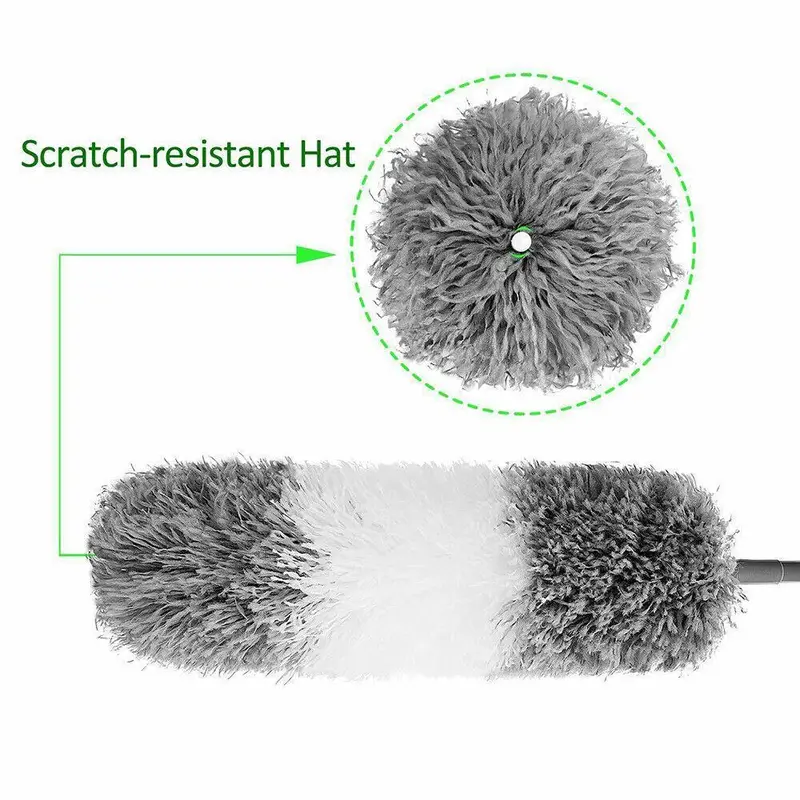 Extendable handle Feather Duster 250cm Long Telescopic Magic Static Duster Brush 4