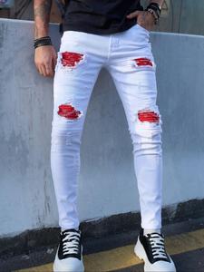 Men's Regular Fit Ripped Jeans, Casual Comfy Denim Pants for Daily Wear, Fashion Men's Bottoms for All Seasons, Cotton