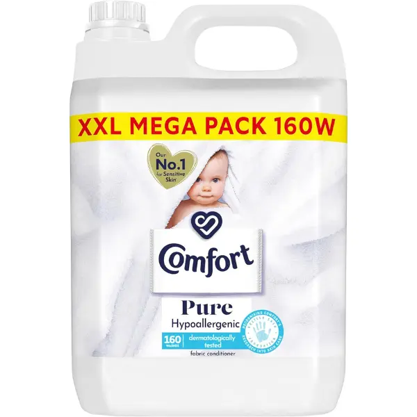 Pure Sensitive Fabric Conditioner dermatologically tested gentle next to sensitive skin 160 washes (4.8 L)