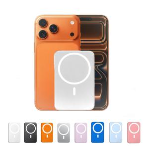 Magnetic Wireless Power Bank 5000mAh - Portable Charger with Type-C Cable, Fast Charging, and Lighting Input for iPhone 16/15/14/13/12 Series - Chargeable, Smartphone Smartphone Chargeable