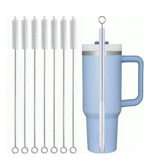 Reusable Straw Cleaner for 40/30/20 Oz Tumblers with 10mm Diameter Pipe Cleaner and Cup Straw Cleaning Brush