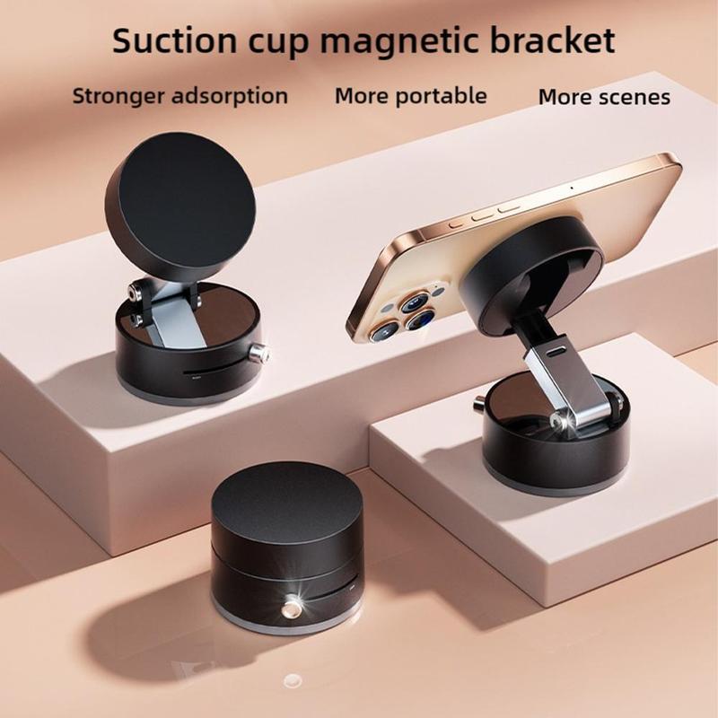 360° Magnetic Car Phone Holder Vacuum Suction Dashboard Mount with Dual Magnetic Base for Drivers, 360 Rotation & Anti Slip Design 4