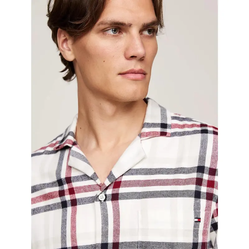 Tommy Hilfiger ORIGINAL Mens Pyjama Set Heritage Plaid Ivory Loungewear/Nightwear 3