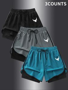 Men's Solid Color Boxer Briefs, Casual Comfy Breathable Underwear for Daily Wear, Men's Underwear for Summer