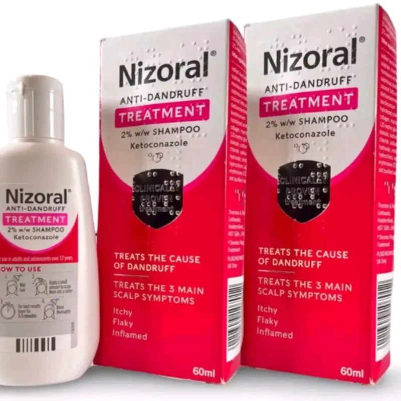 Nizoral Anti-Dandruff Shampoo - 60ml, Prevents Dandruff, Haircare, Comfort Cleansing, Clear - Cleanser 4
