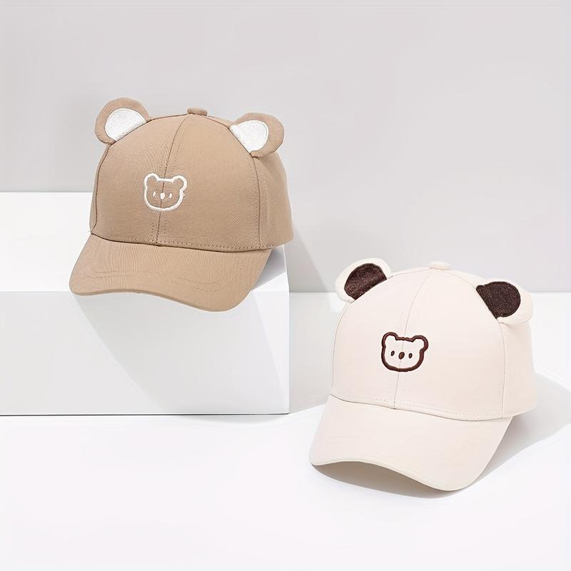 Product Introduction of A&H      1pc Embroidered Little Bear Baseball Cap - A Versatile Choice for Boys and Girls, Ideal for Summer Beach Trips. 9