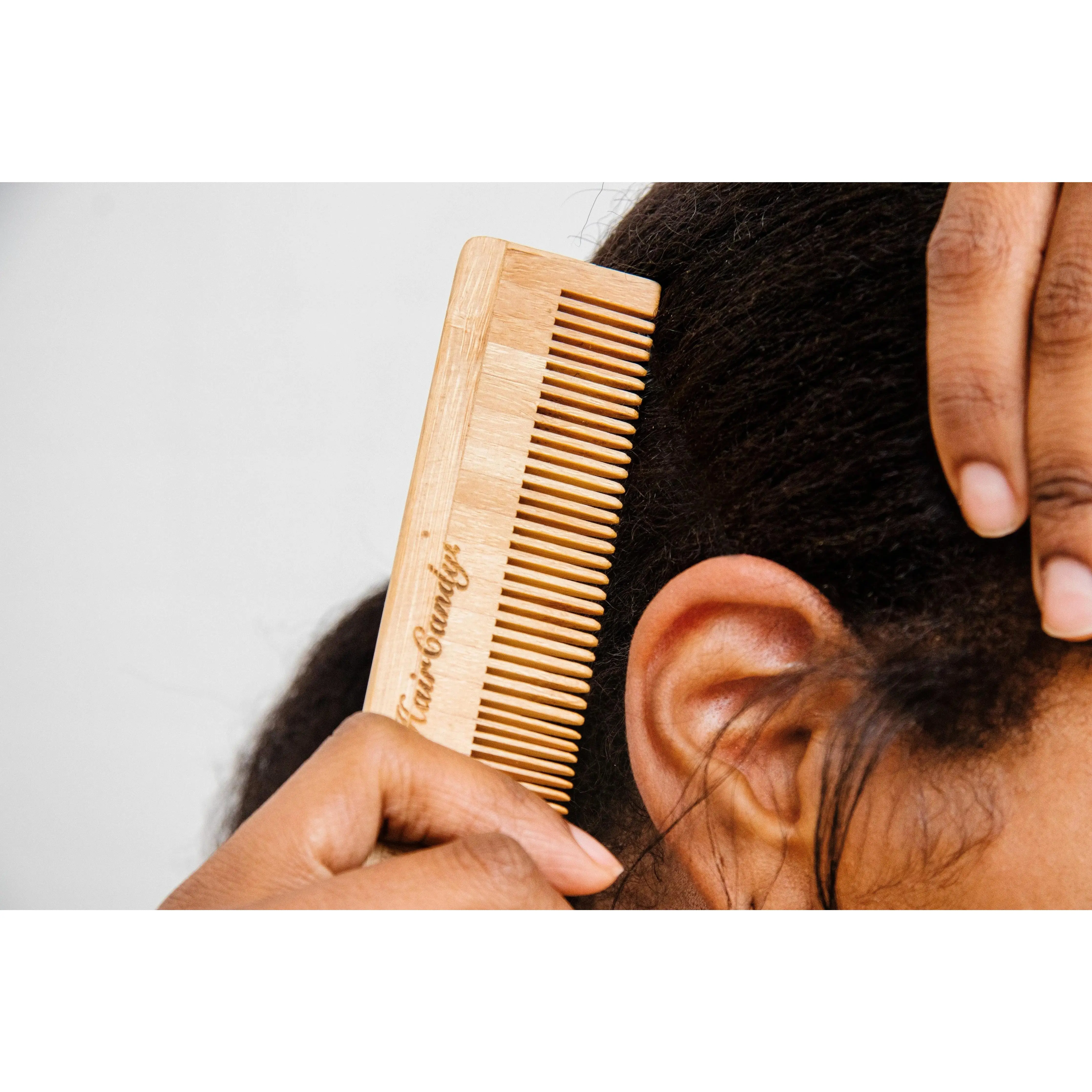Bamboo All Purpose Comb Nurture Your Short Afro Hair with Our Versatile Bamboo Comb