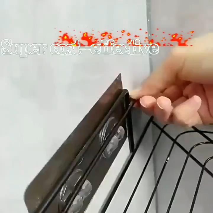 2PCS Corner Shower Caddy Bathroom Storage Shelf Rack Basket Organiser Tidy Tray 2