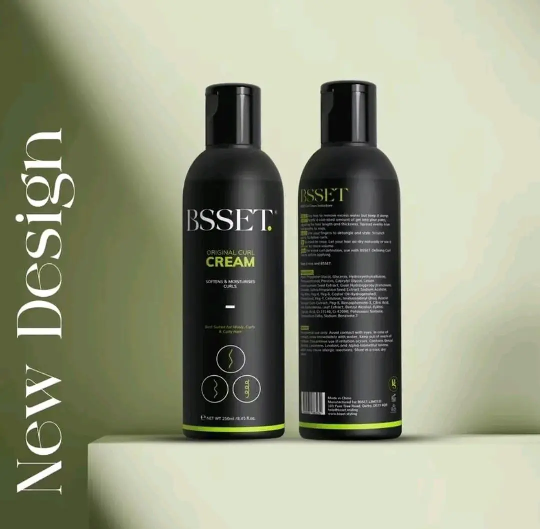 BSSET Defining Curl Cream for Wavy, Curly & Coily Hair 250ml | 8.45 fl.oz