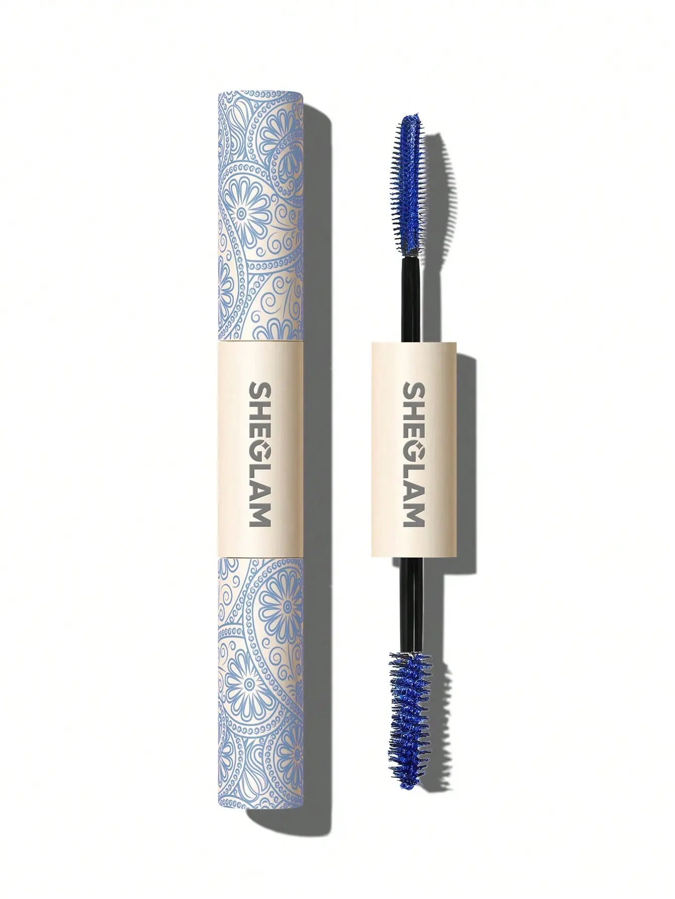 SHEGLAM All-In-One Waterproof Mascara - Blue & Black Double-Ended Brush for Volume, Curl & Length - Y2K Makeup for Travel & Festivals