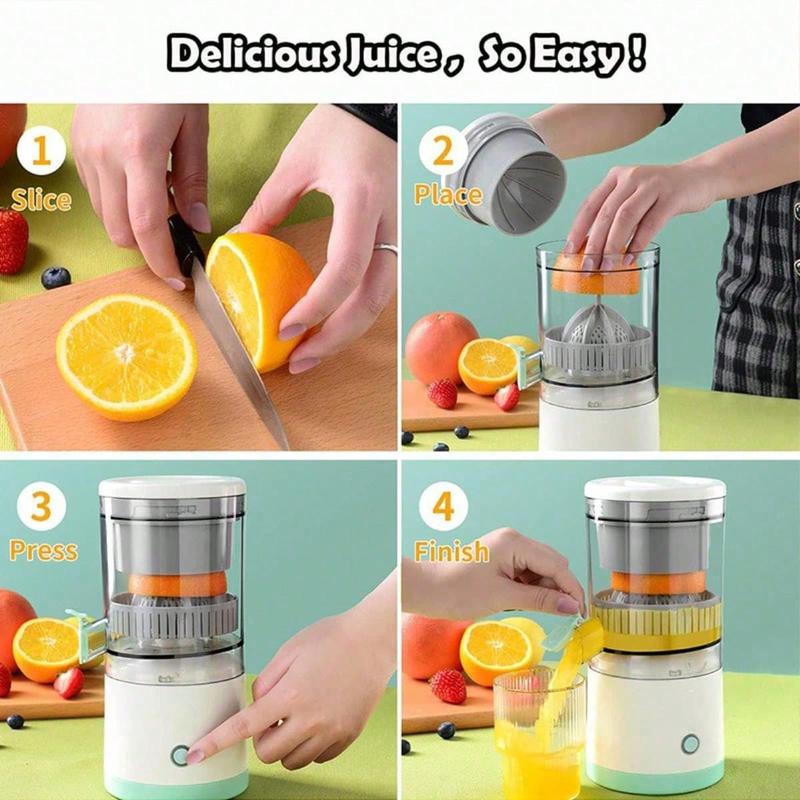 1 Portable Electric Juicer, Home Multi-Purpose Juicer, USB Rechargeable Automatic Fresh Press, Suitable For Orange, Watermelon, Lemon 4